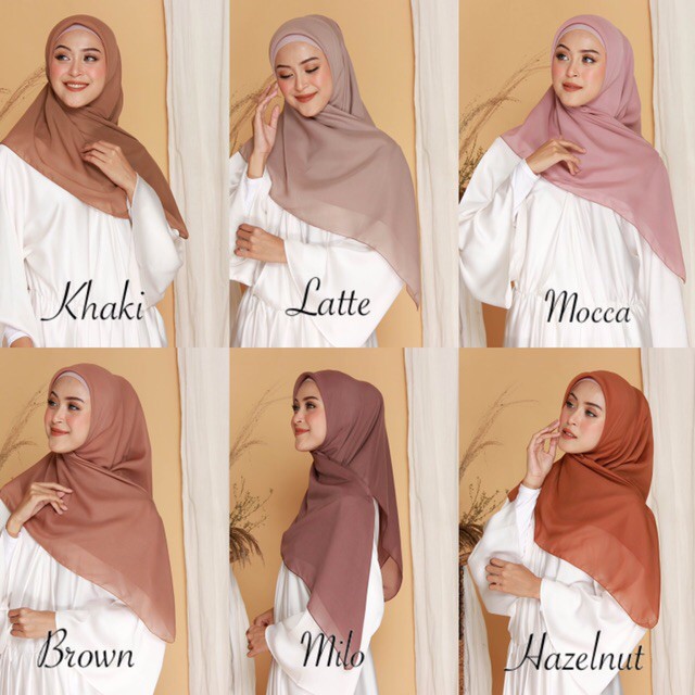  Jilbab  Bella  Square  Warna  Coklat Jilbab  Gallery