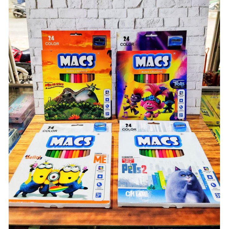 

Pensil warna / color pensil 24 warna Macs