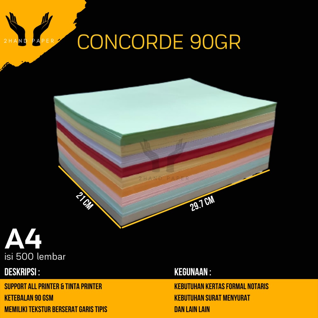 

Concorde A4 90 gram isi 500 lembar / Concorde A4 90 gr / Kertas Concorde A4 90gr