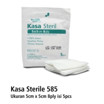 Kasa Steril 585 Onemed 5 x 5 Cm 8 Ply Isi 5 Pcs OJ