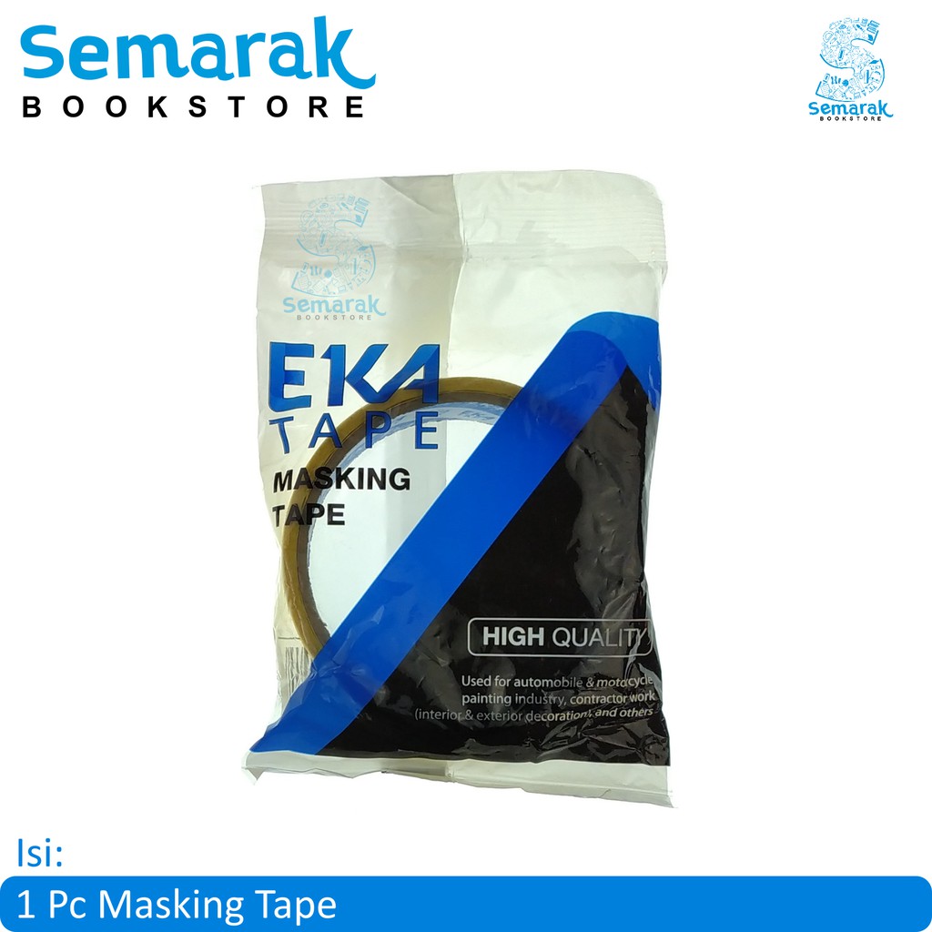 

Lakban Perekat Pengemasan Eka Tape Masking Tape 22 MM x 10 Y - Kuning [1 Roll]