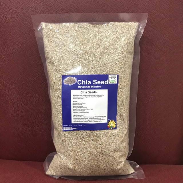 Organic White Chia seed Mexico 500Gram /Chia seed PUTIH