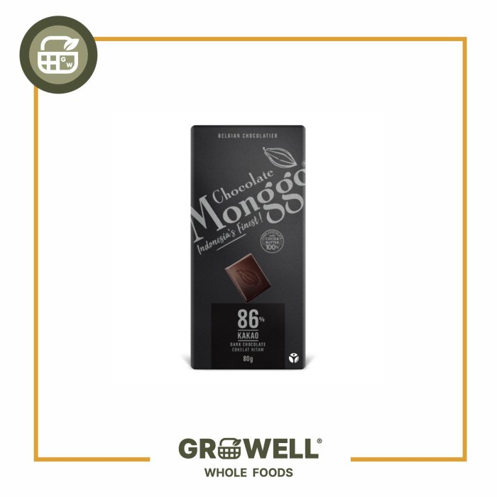 

MONGGO CHOCOLATE TABLET DARK 86% 80GR