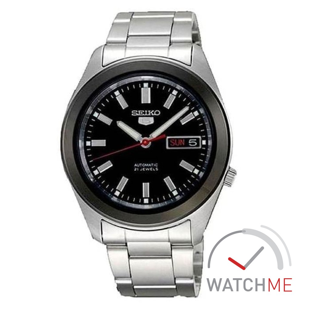 Jam Tangan Seiko 5 SNKM69K1 Automatic Sport Black Dial Stainless Steel Original Bergaransi