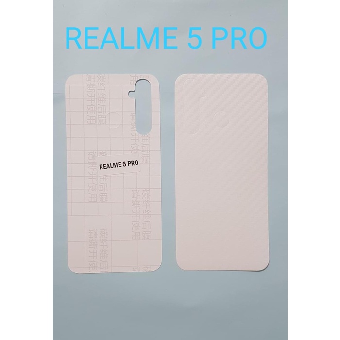 SKIN CARBON OPPO REALME 5 PRO ~ ANTI GORES BACK REALME 5 PRO ~ HP