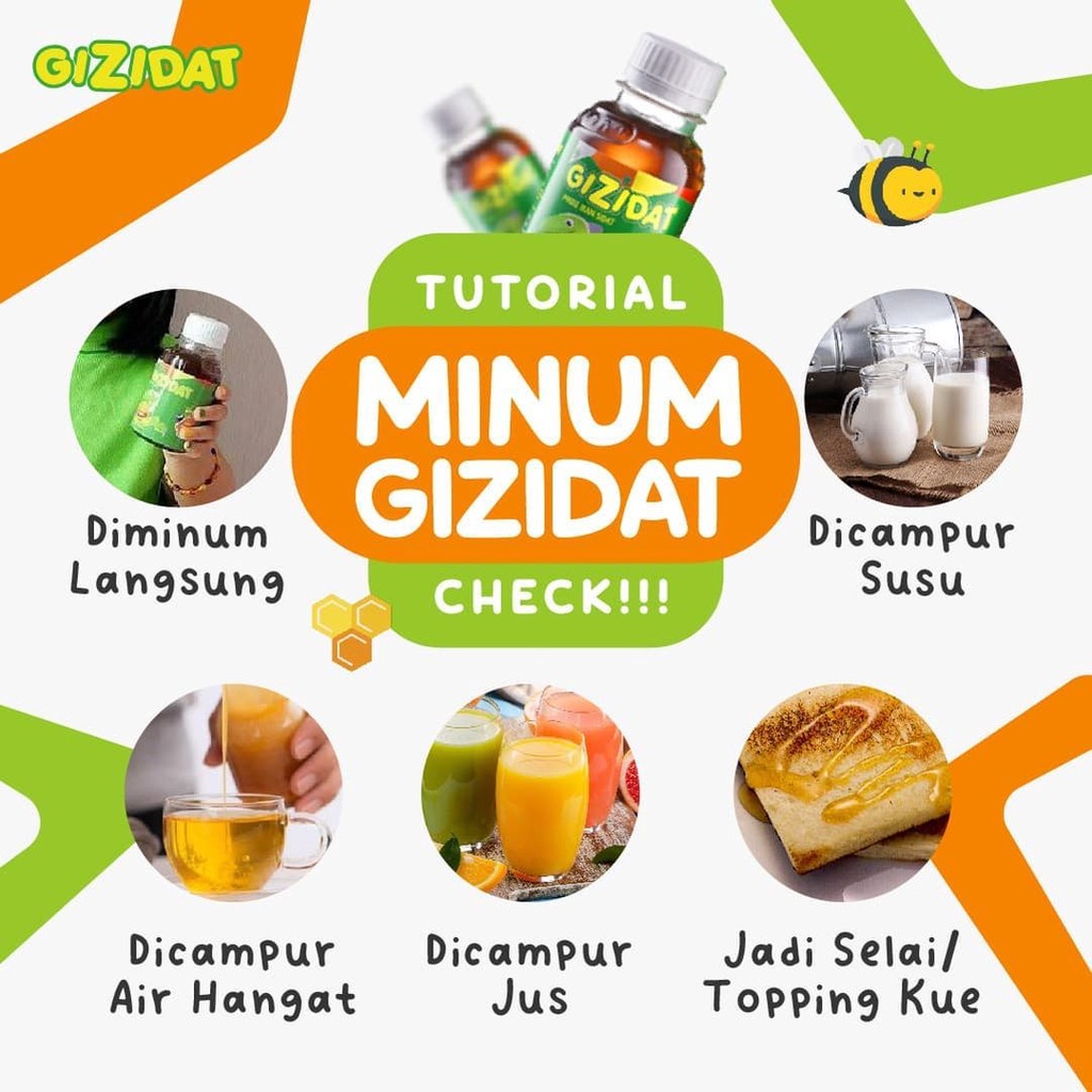 Paket 3 Botol Gizidat Original - Penambah Nafsu Makan &amp; Berat Badan Anak