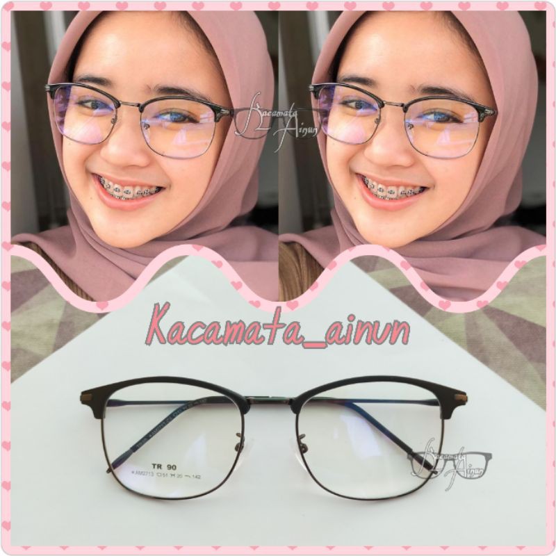 Frame Kacamata wanita trendy | Kacamata minus Antiradiasi | Kacamata photocromic | 2713