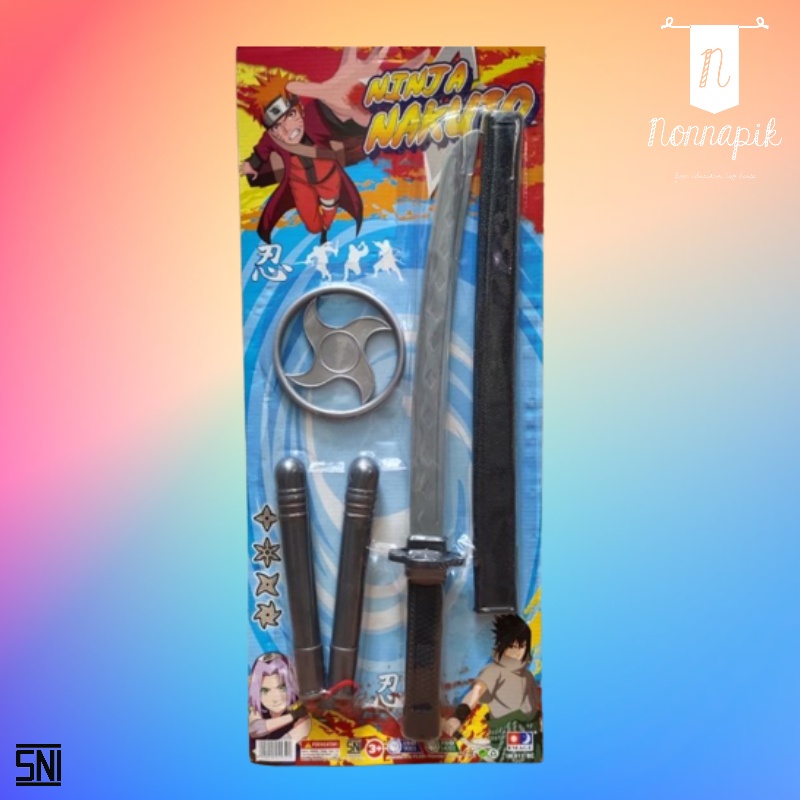 Pedang Ninja Go Sword / Ninja Weapon Set / Pedang Tameng