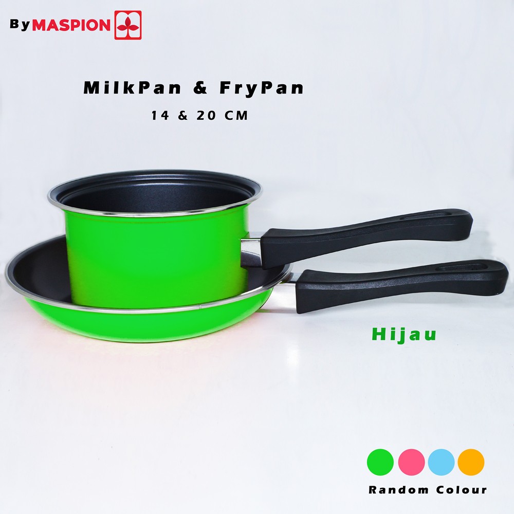 Maspion WajanPenggorengan Anti Lengket Milkpan 14 dan 20 cm Pastela - Warna