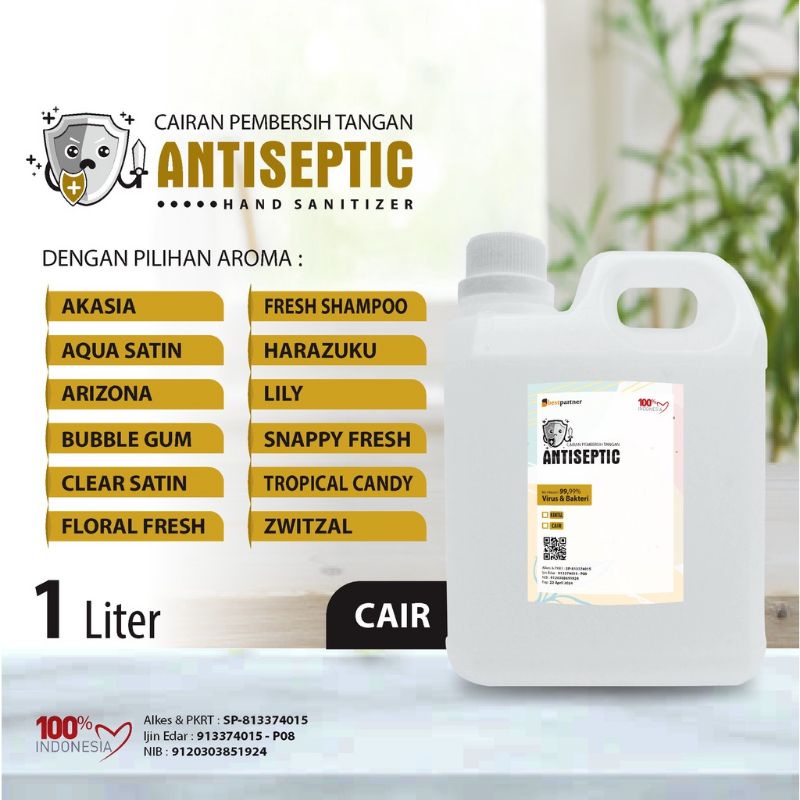 Handsanitizer cair antiseptic aneka aroma wangi segar kemasa jurigen 1 liter