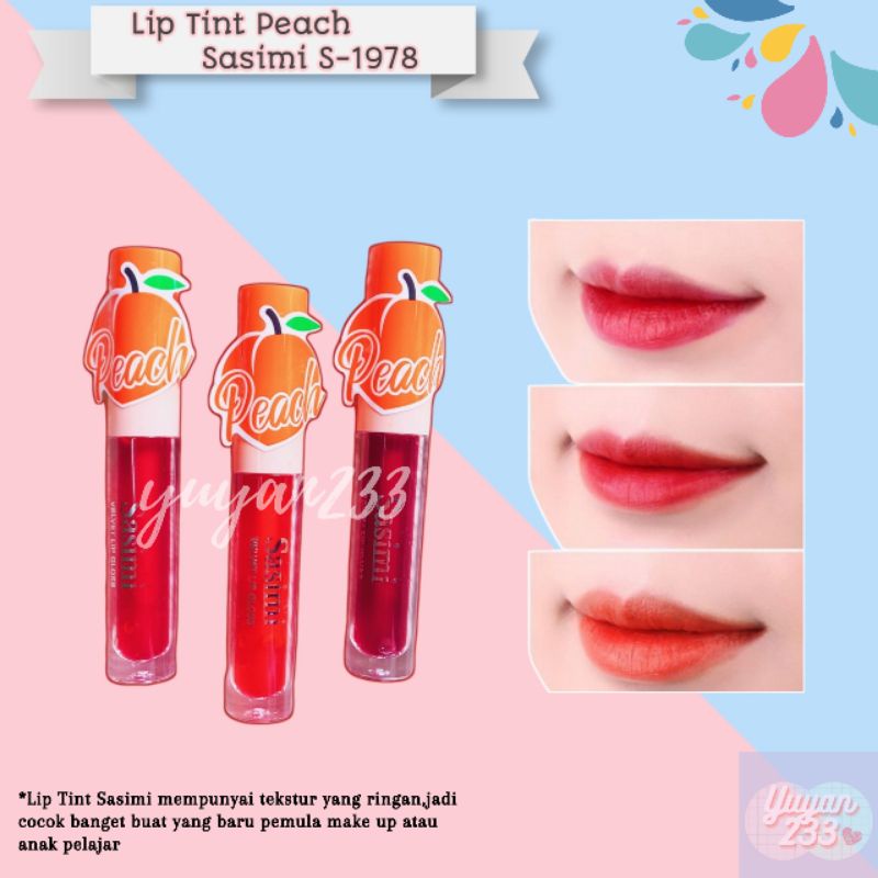 PROMO PER12PCS!!!LIP TINT PEACH SASIMI S-1978