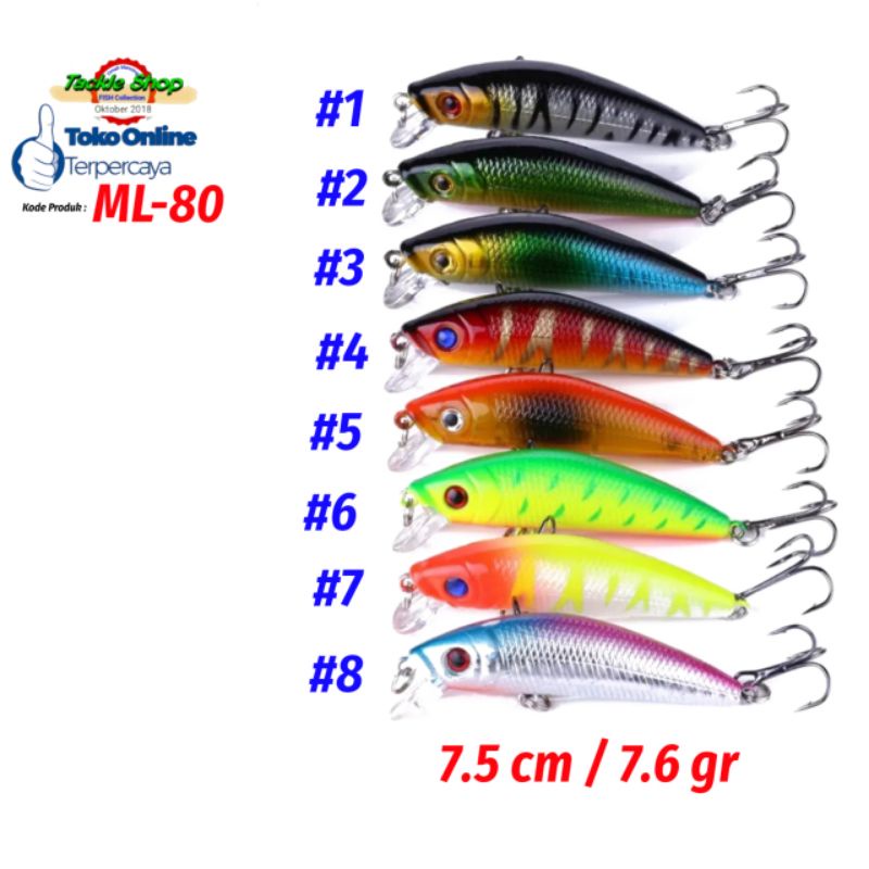 Umpan Minnow Lure Floating 7.5cm         ML-80