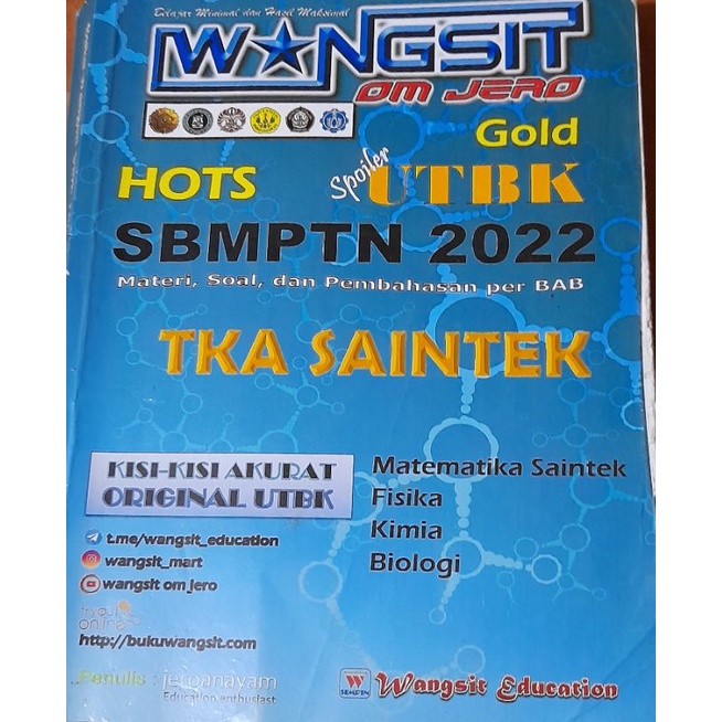 PRELOVED Buku wangsit om jero 2022 TKA saintek