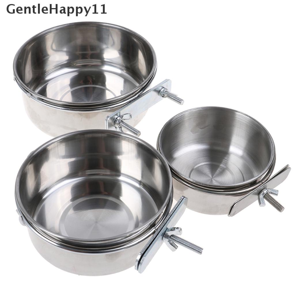 Mangkuk Makanan / Minuman Model Gantung Bahan Stainless Steel Untuk Kandang Anjing / Kucing / Burung