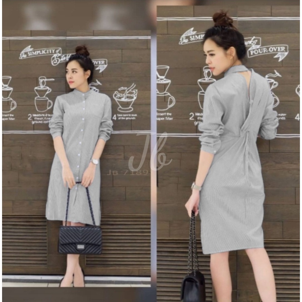 [VLFK] Dress Beauty / Dress Korea Salur / Dress Wanita Terbaru / Dress salur Murah / Pakaian Wanita Salur