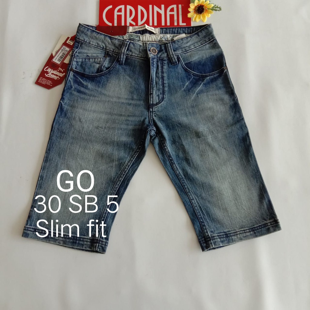 gof 30-CBV CARDINAL JEANS Celana Pria Celana Pendek Bermuda Casual Sobek Slimfit Reguler Fit Reguler