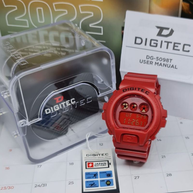 Jam Tangan Pria Digital Fashion Digitec DG 5098 Rubber Original