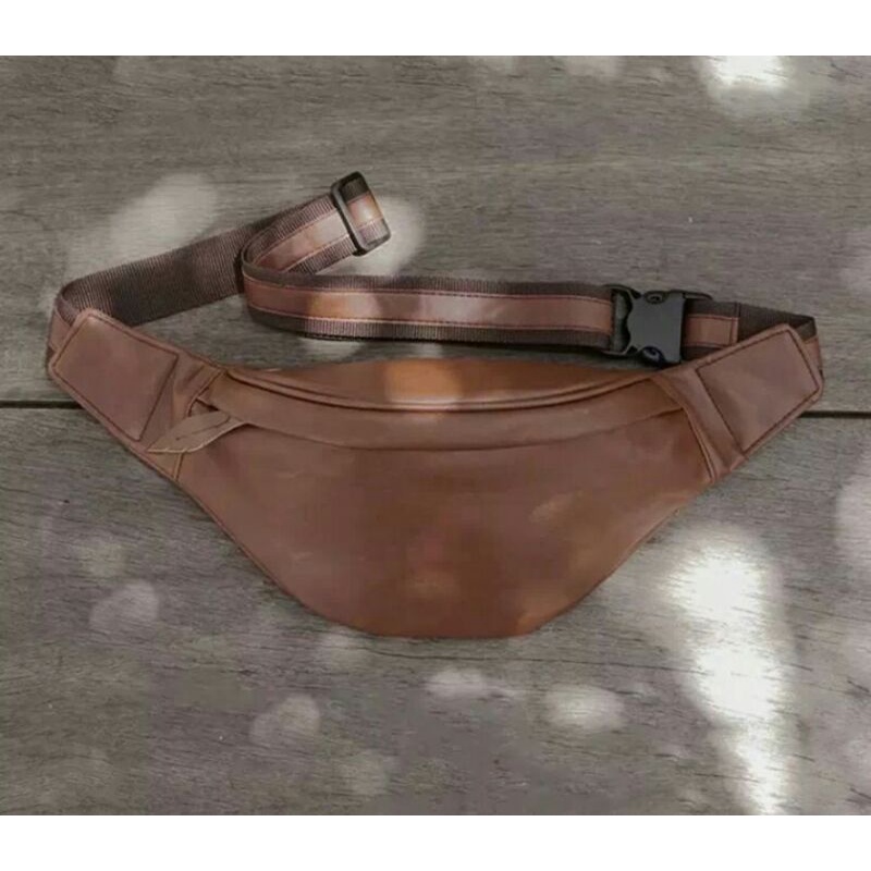 tas pinggang kulit pria/wanita