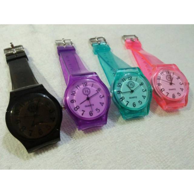 J-189 JAM TANGAN TRANSPARAN MEREK FUNSTORE / JAM TANGAN FASHION TRANSPARANT MURAH