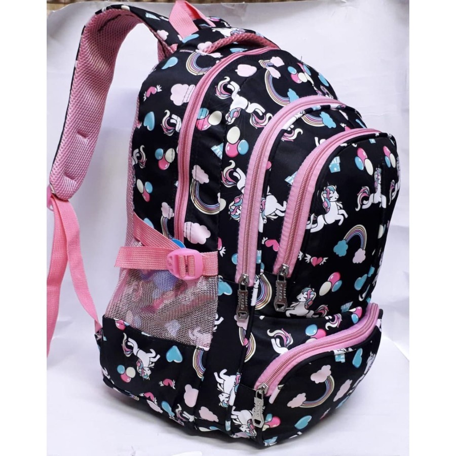 RANSEL BACKPACK SD / REMAJA TAS ANAK SEKOLAH GAMBAR DINO DINOSAURUS Dan KUDA PONY AJAIB UKURAN BESAR 17inch