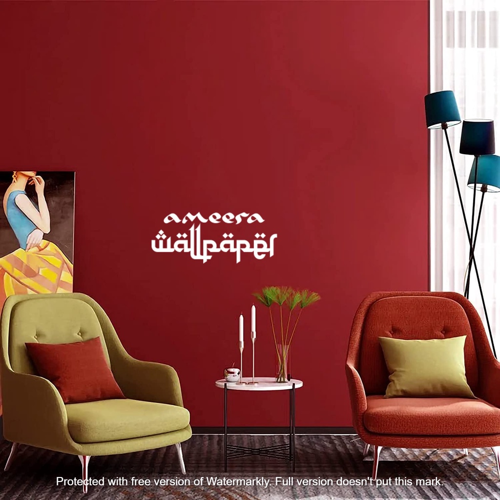 Wallpaper Dinding Polos Merah 10m x 45cm
