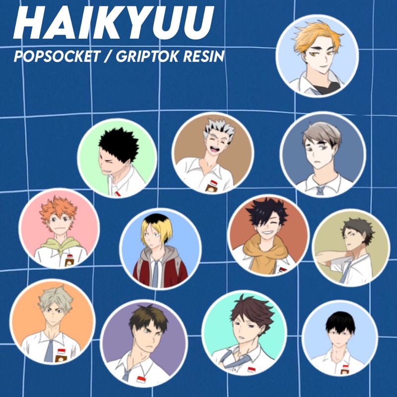 mellow kiyow | Haikyuu Popsocket Griptok Resin - Highschool SMA version