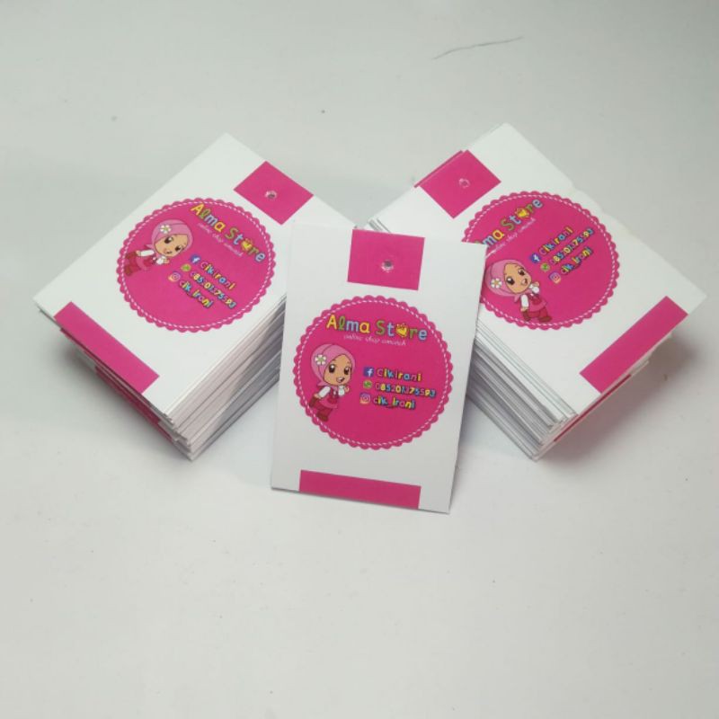 

hang tag label 5x8 hang tag hijab Hang tag asesoris handstag