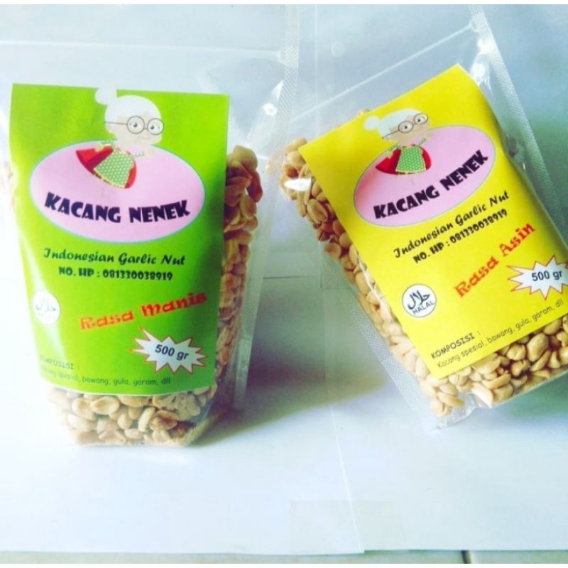 kacang goreng bawang manis asin 500 gram