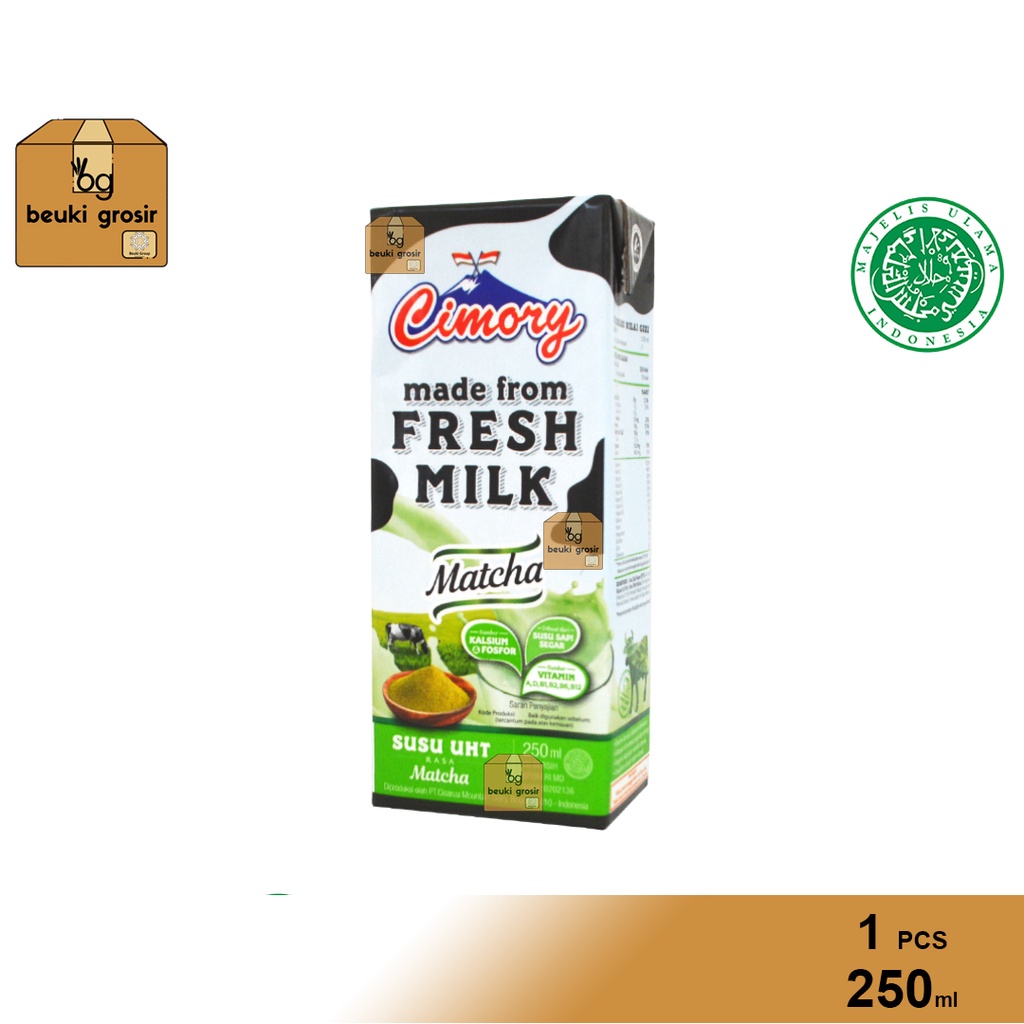 

Cimory Fresh Milk Matcha Susu Segar UHT Rasa Green Tea Halal - 250ml