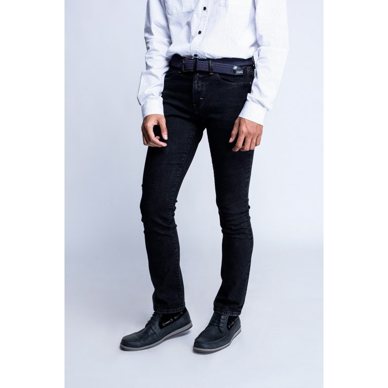 Andrew Smith Celana Panjang Slim Fit Black Denim