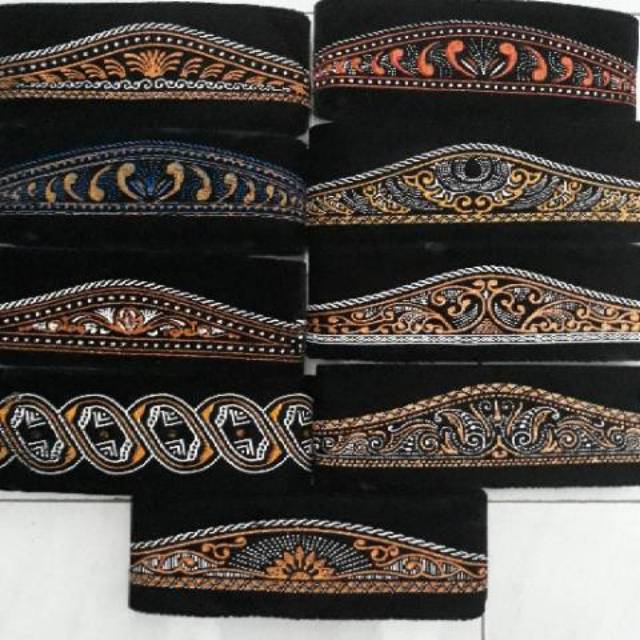 Peci Motif Bordir Dewasa Peci Motif Bordir Anak Peci Bordir Murah Shopee Indonesia
