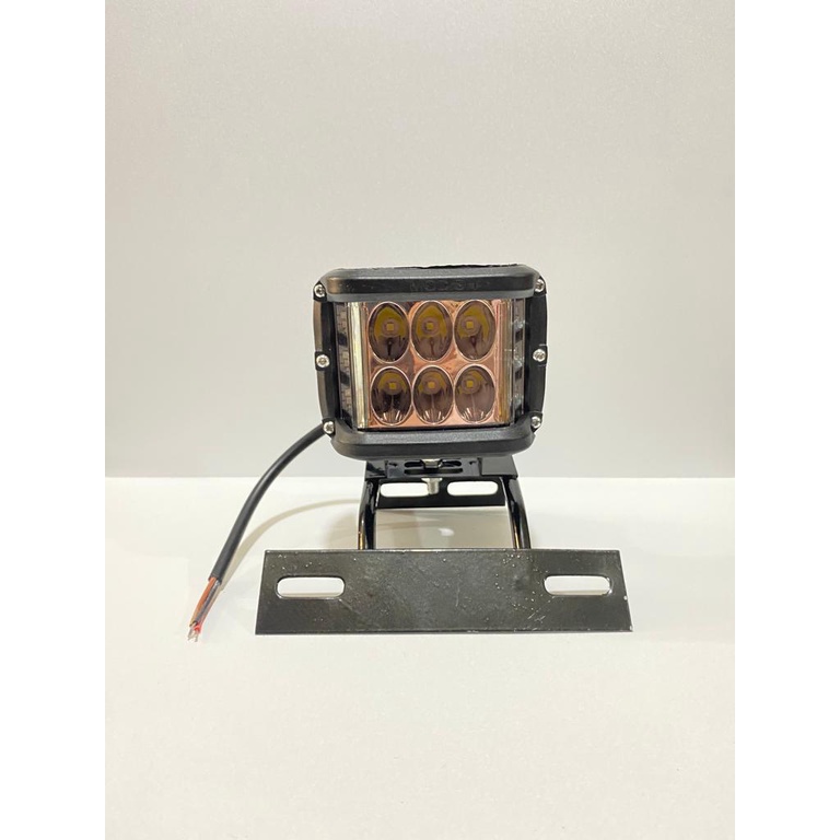 Paket Lampu Depan LED 6 Mata jumbo Mini + Breket Plat Motor Yamaha RX king RX-Z