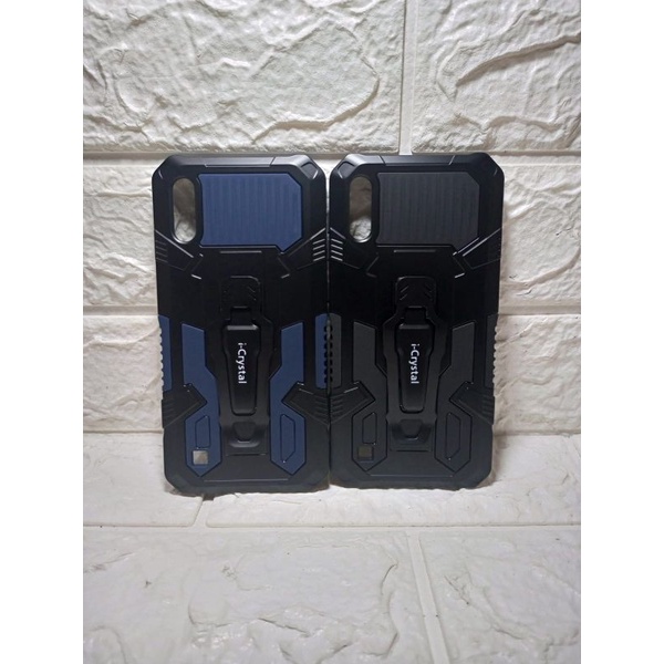 (MH)-SAMSUNG A10/M10 Robot Silikon Ring Standing Cover Casing HP Hardcase