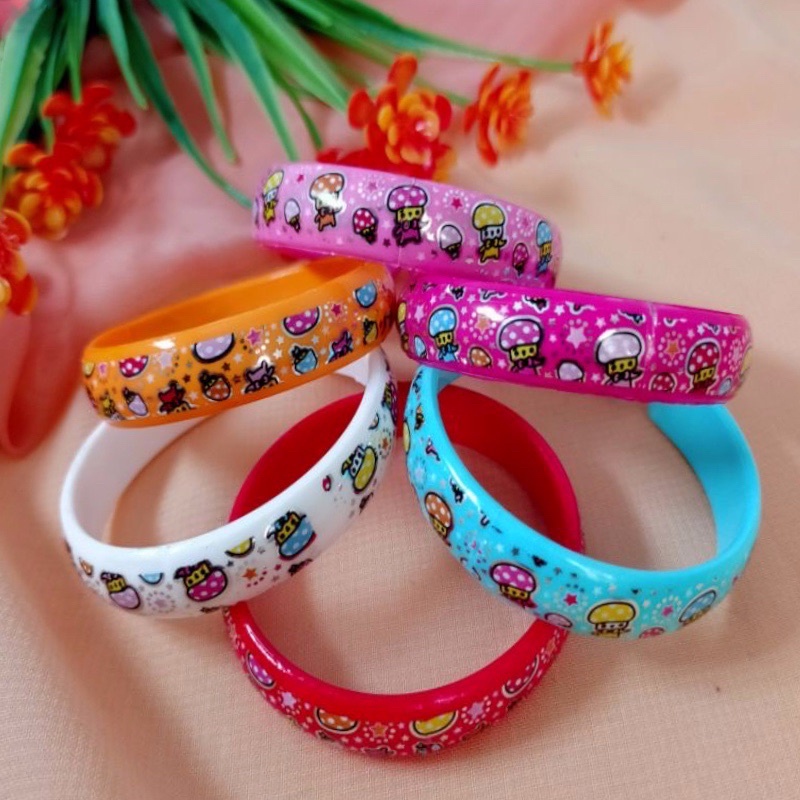 Gelang Anak Murah Motif Karakter 12pc Plastik Grosir Lusinan