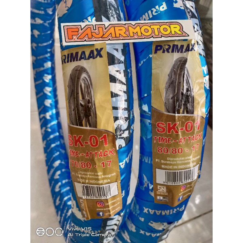 PAKET BAN LUAR PRIMAX SK01 70/80 + 80/80 RING 17