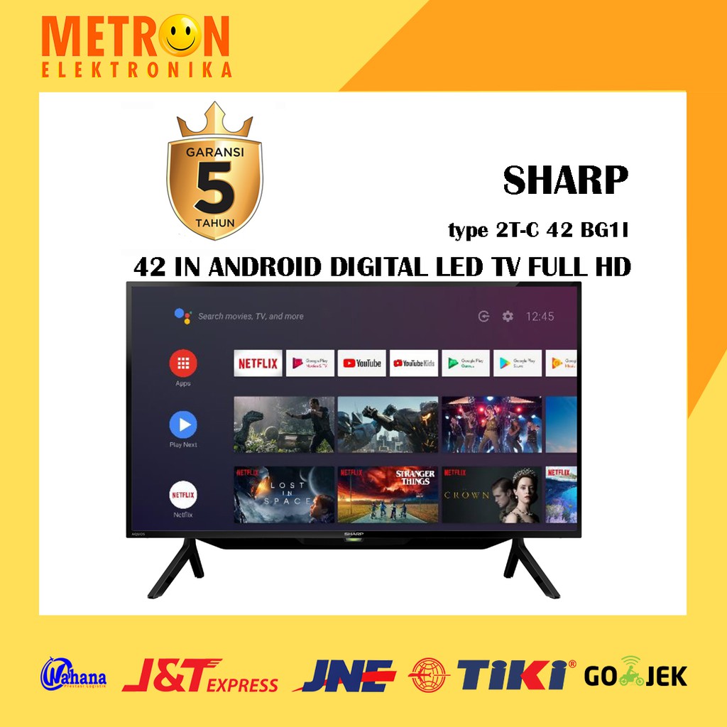 SHARP 2T-C 42 BG1I / 42 IN ANDROID DIGITAL LED TV FULL HD + USB / 2TC42BG1I