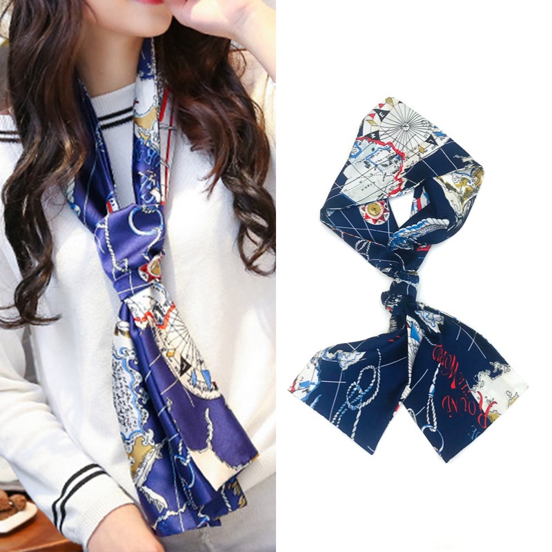 Joshin Scarf Syal Leher Bahan Polyster Wanita Korean Style / Scraf Leher Dekorasi Tas Aksesoris