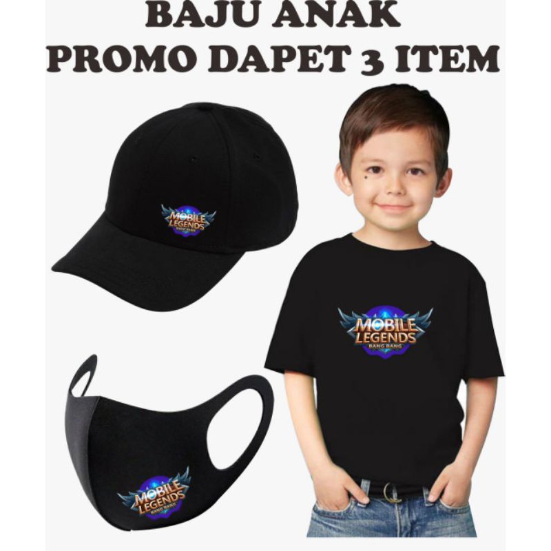 BAJU KAOS MOBILE LEGEND / TSHIRT MOBILE LEGEND / BAJU KAOS GAMERS /BAJU ANAK GAMERS