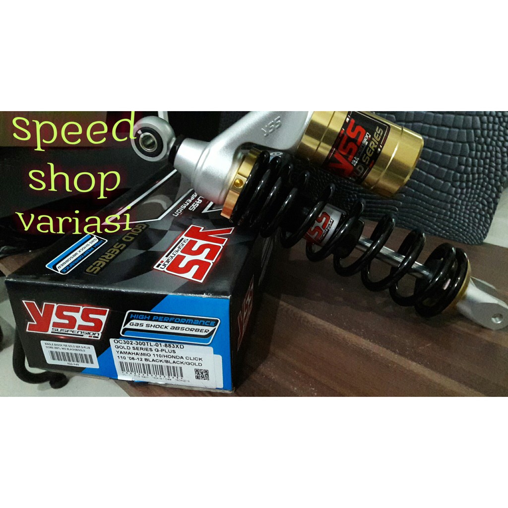 BIG SALE SHOCK YSS MIO 110 CLIK BLACK GOLD G SERIES G PLUS  *