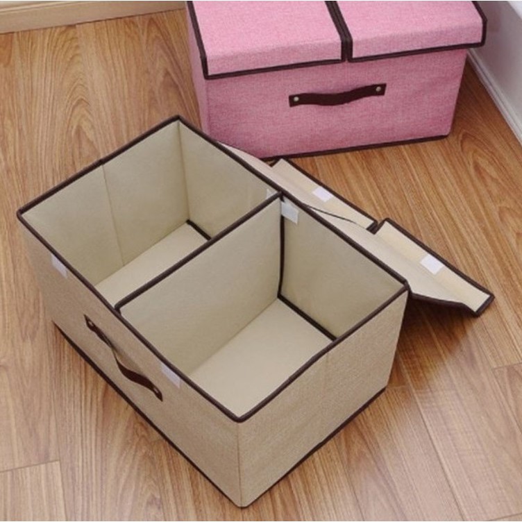 Storage Box Organizer Tempat / Kotak Penyimpanan Serbaguna Multifungsi 2 Sekat