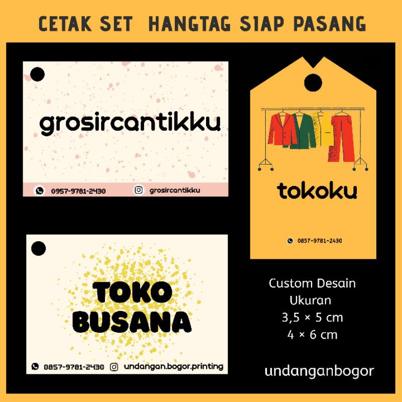 

CETAK HANGTAG SIAP PASANG PLUS TALI MURAH BOGOR