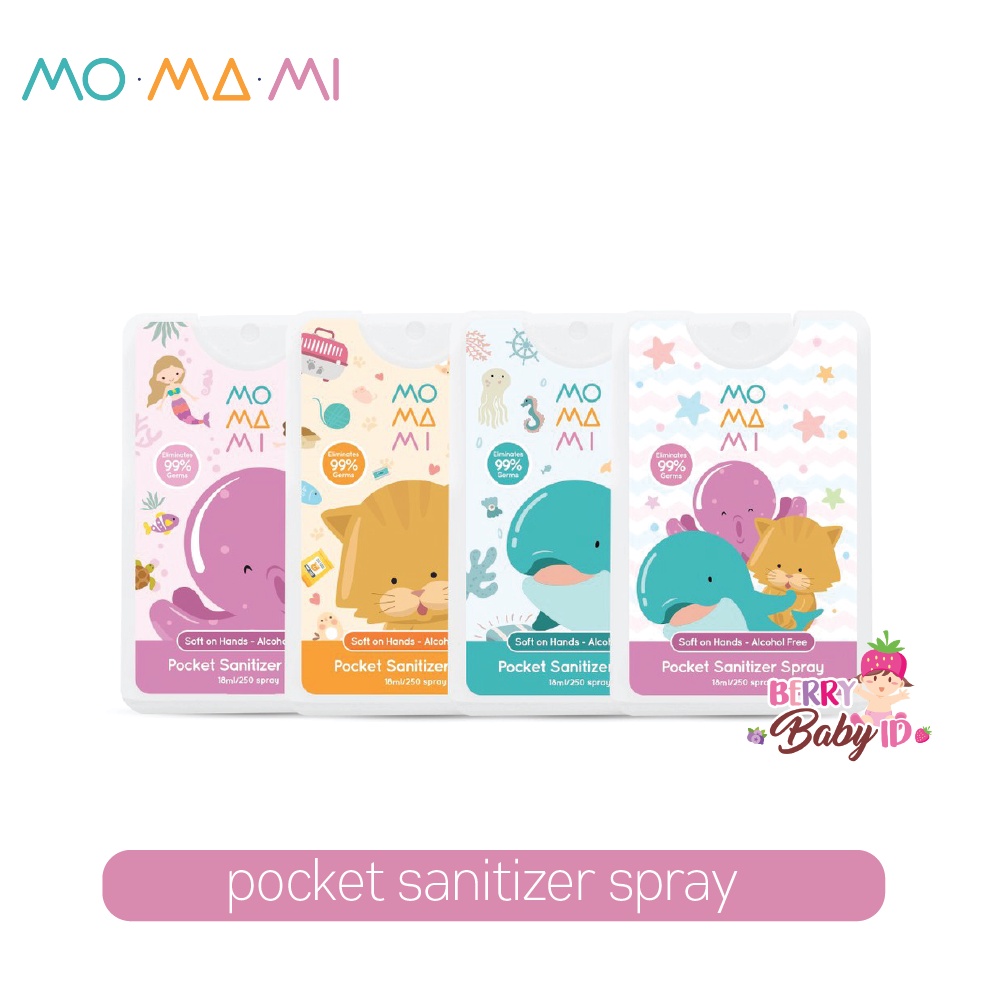 Momami Pocket Sanitizer Spray Antiseptik Hand Sanitizer Alkohol Free Berry Mart