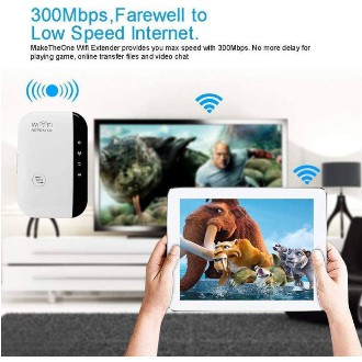 Repeater Wifi - Penguat Sinyal WiFi Signal Range Extender 300Mbps Wireless-N WiFi Booster