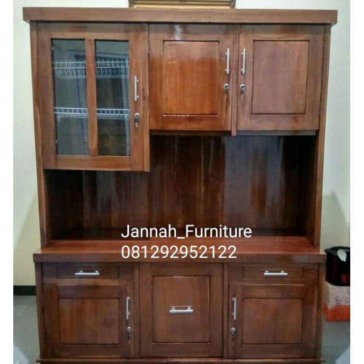 Lemari dapur lemari makan kayu jati