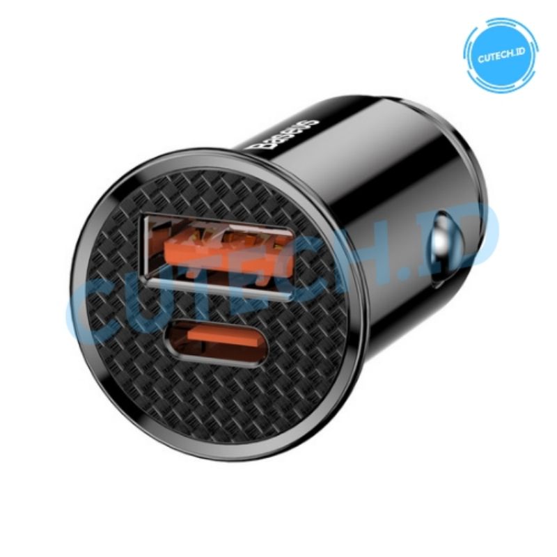 BASEUS CAR CHARGER 30W TYPE C PSS PD + USB A QUICK CHARGE 3.0