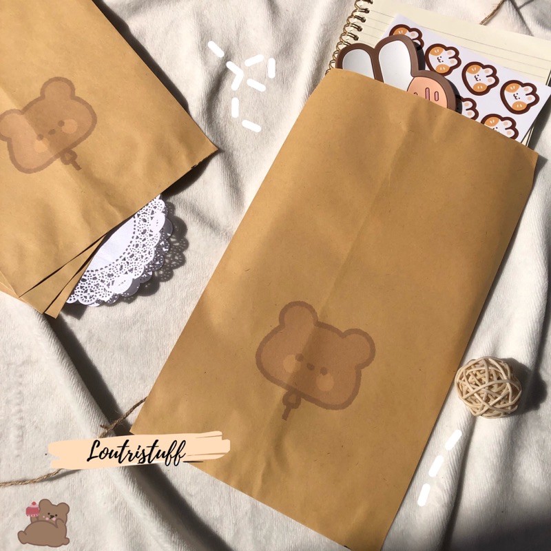 

Packaging Amplop coklat Motif Beruang Balon Sedang | Packaging amplop asthetic vintage