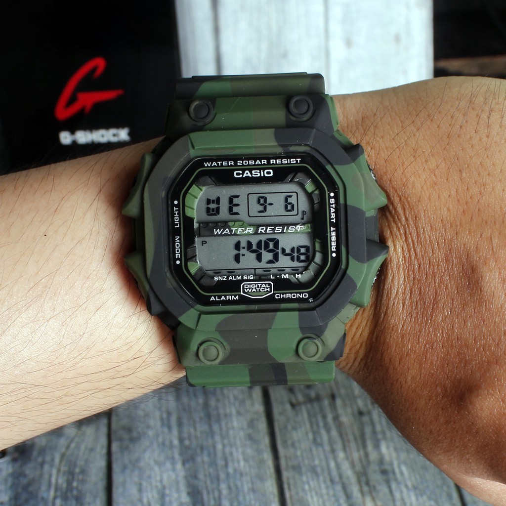 EDISI TERBATAS     Casio G Shock GX56 Loreng Army tentara Green Hijau Jam tangan pria digital LED
