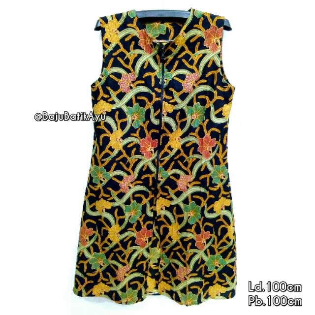 Outer/bolero/rompi batik bahan katun model panjang+resleting
