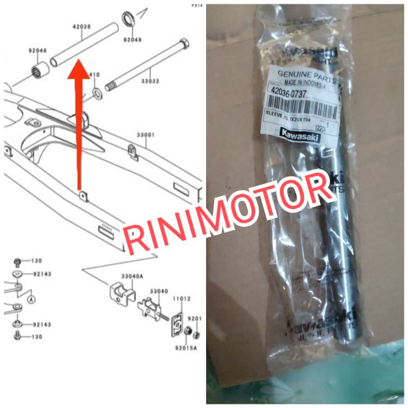 Bosh bos arm swingarm ninja rr new rr old 150 original