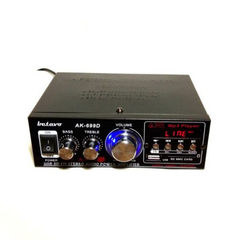 Amplifier Betavo BT-669D B Bluetooth USB MMC SD AC/DC Ampli Mini